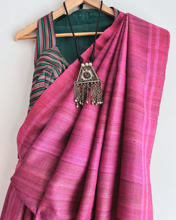 'DHARAMPURIA' - Handwoven Bhagalpuri Tussar Silk