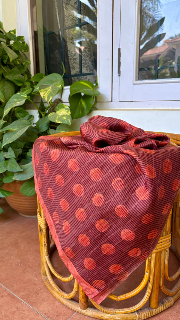 'STIPPLED DAWN' Handwoven Mulberry Silk Stole