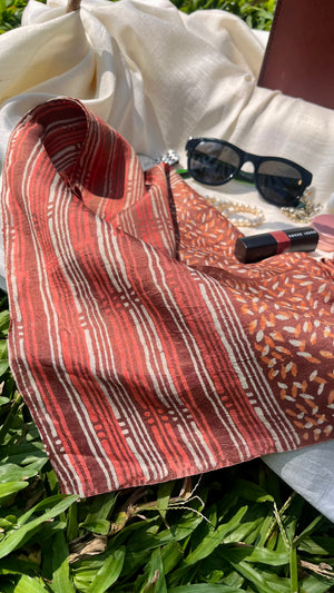 'THE ORIGIN SOWN' Handwoven Mulberry Silk Stole