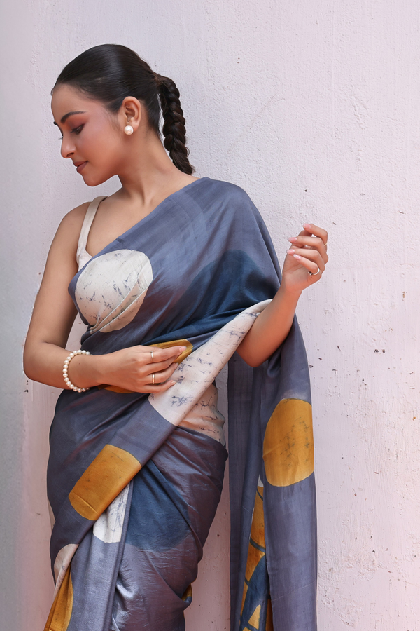 'MATISSE: Algae' Batik on Handwoven Mulberry silk