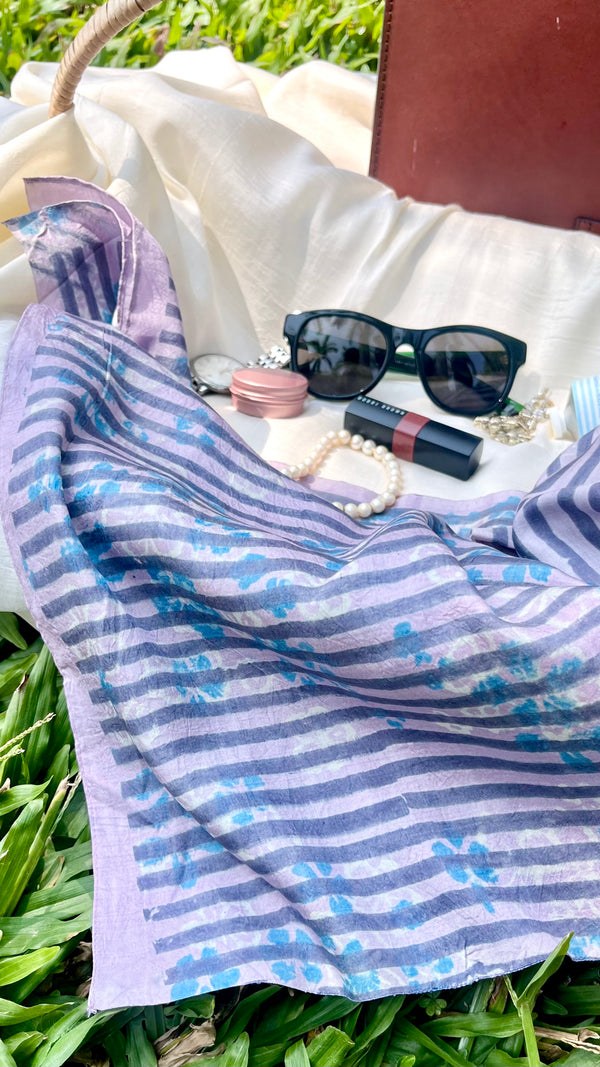 'THE LINEAR PATH' Handwoven Mulberry Silk Stole