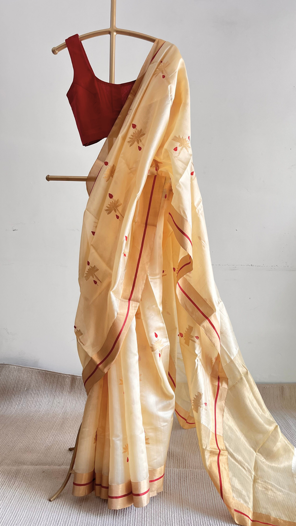 'CHITRA' Handwoven Silk Chanderi Saree