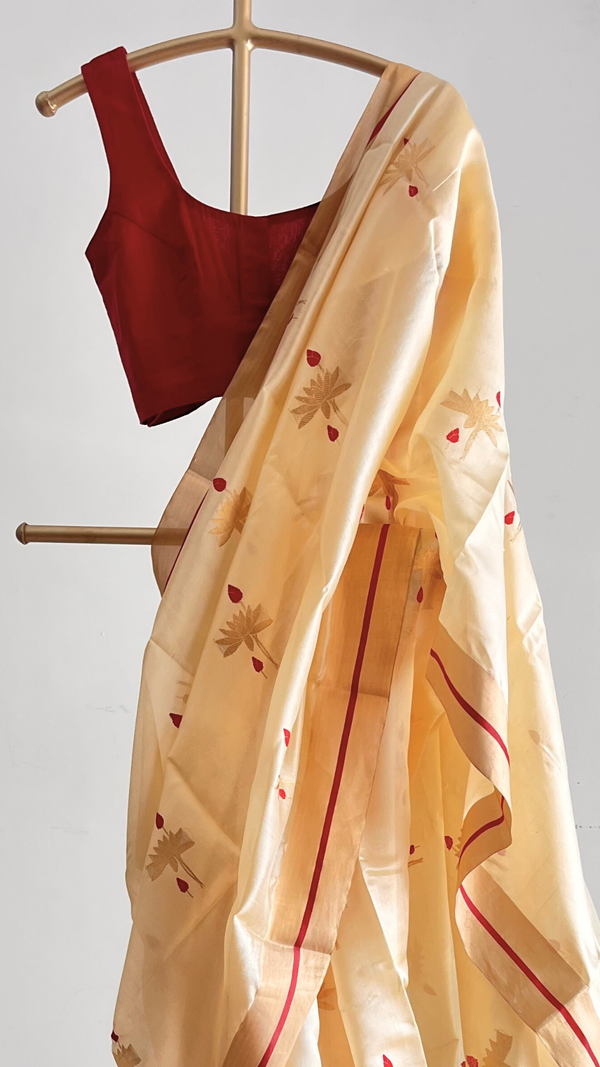 'CHITRA' Handwoven Silk Chanderi Saree