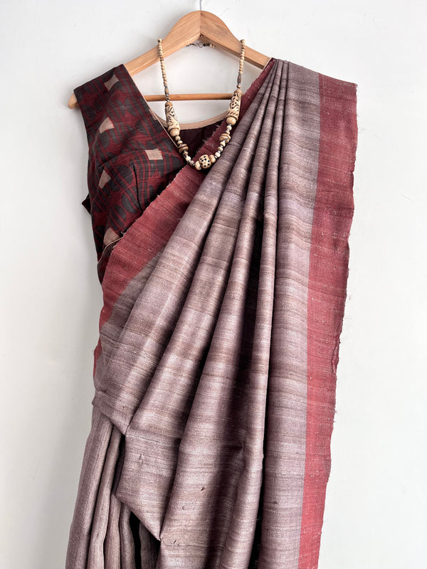 'SANTHALI' - Handwoven Bhagalpuri Tussar Silk