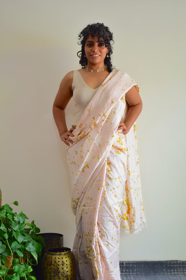 'DANCE OF THE PETALS' Eco-Printed Handloom Mulberry Silk