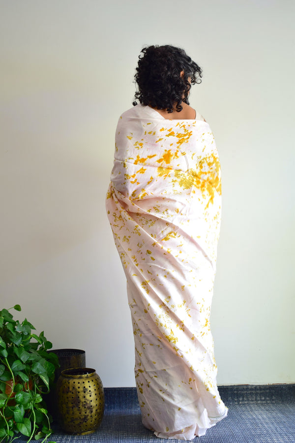 'DANCE OF THE PETALS' Eco-Printed Handloom Mulberry Silk