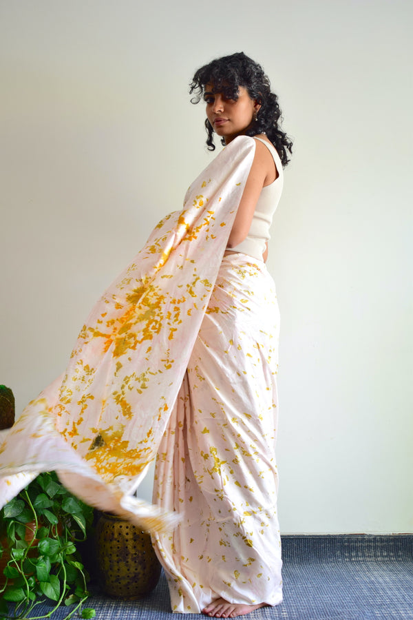 'DANCE OF THE PETALS' Eco-Printed Handloom Mulberry Silk