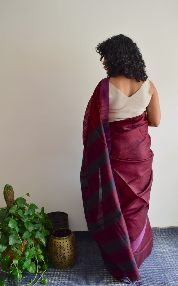 'AANGI' - Handwoven Bhagalpuri Tussar Silk