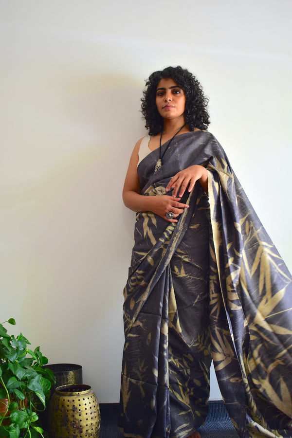 'INTO THE WOODS' Eco-Printed Handloom Tussar Silk