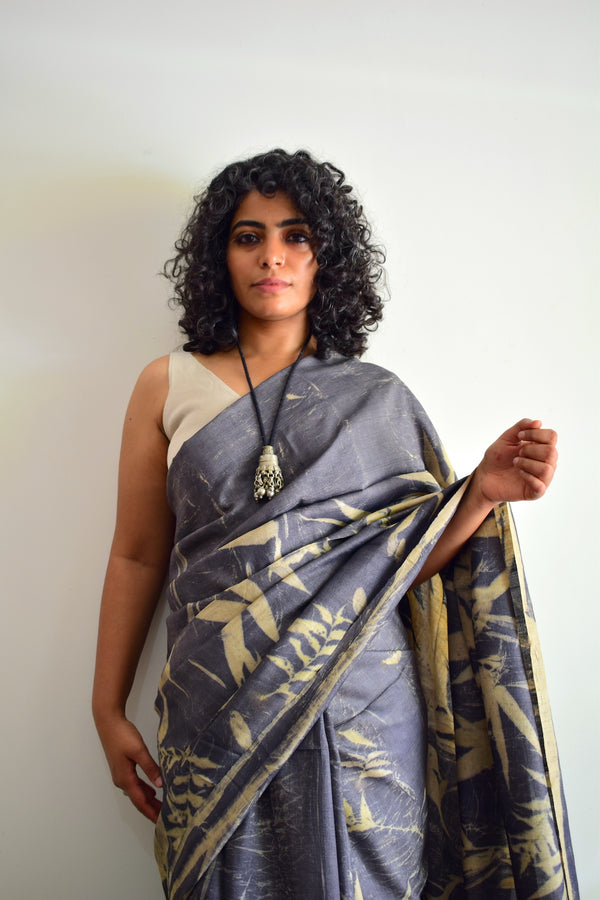 'INTO THE WOODS' Eco-Printed Handloom Tussar Silk