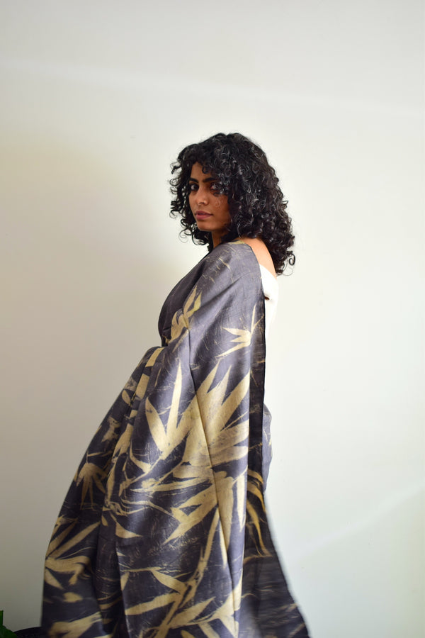 'INTO THE WOODS' Eco-Printed Handloom Tussar Silk