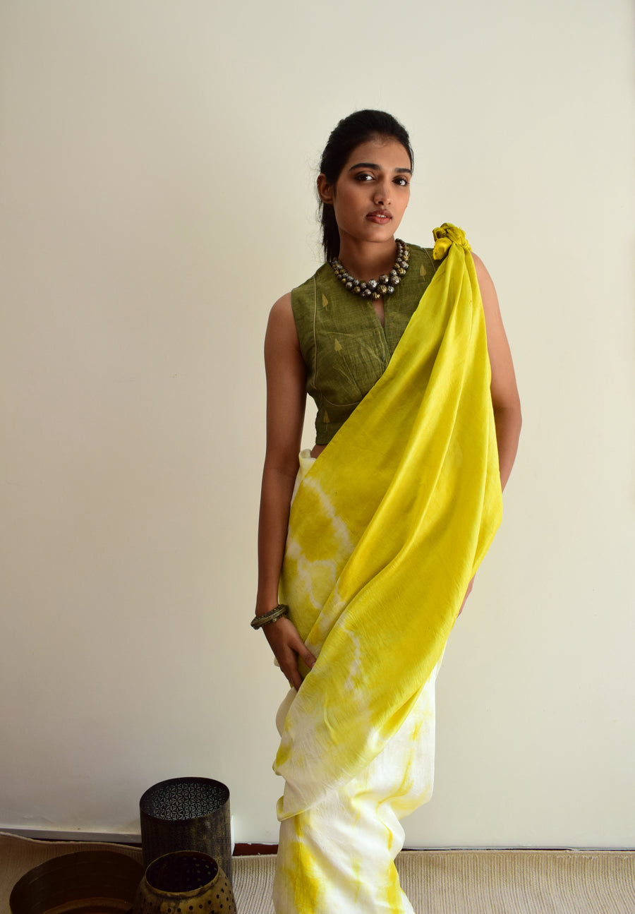 'AADEAH' Clamp Dyed Handwoven Mulberry Silk