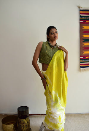 'AADEAH' Clamp Dyed Handwoven Mulberry Silk