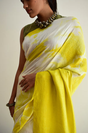 'AADEAH' Clamp Dyed Handwoven Mulberry Silk