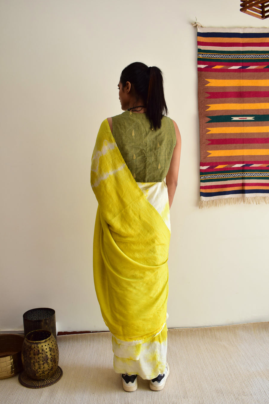 'AADEAH' Clamp Dyed Handwoven Mulberry Silk