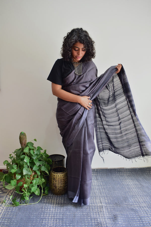 'APBHRAMSA' - Handwoven Bhagalpuri Tussar Silk