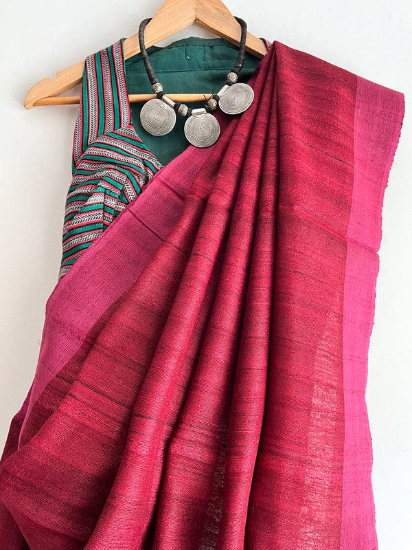 'BAJJIKA' - Handwoven Bhagalpuri Tussar Silk