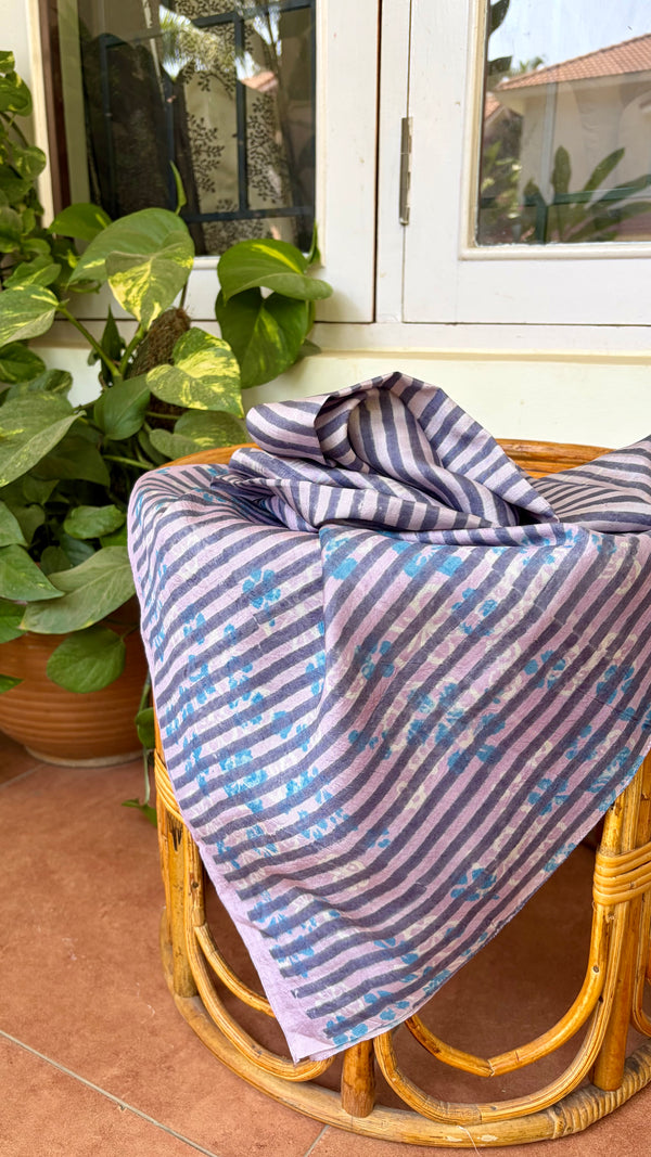 'THE LINEAR PATH' Handwoven Mulberry Silk Stole