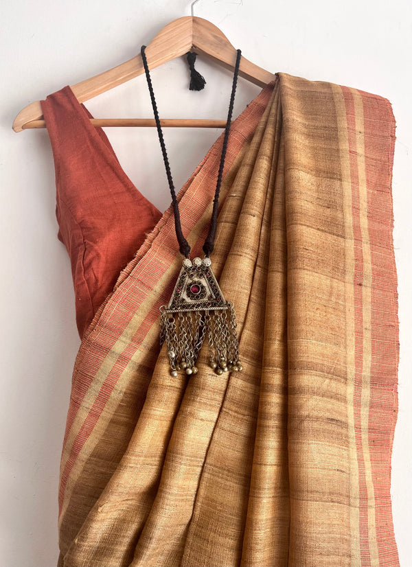 'SURJAPURI' - Handwoven Bhagalpuri Tussar Silk