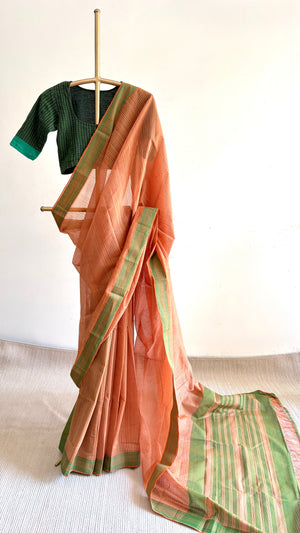 'NITYA SUMANGALI' Handwoven Mangalagiri Cotton Saree