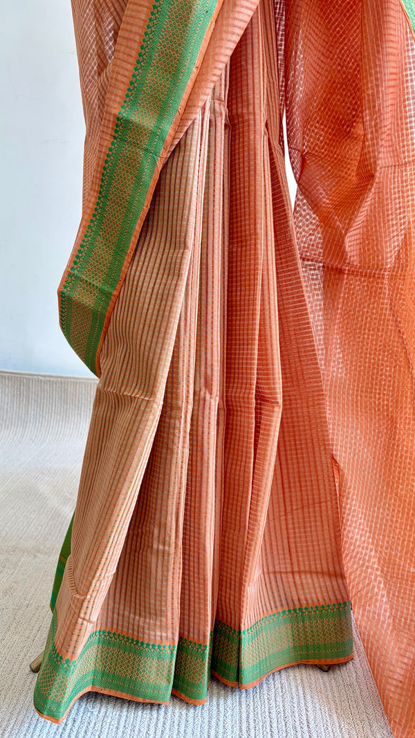 'NITYA SUMANGALI' Handwoven Mangalagiri Cotton Saree