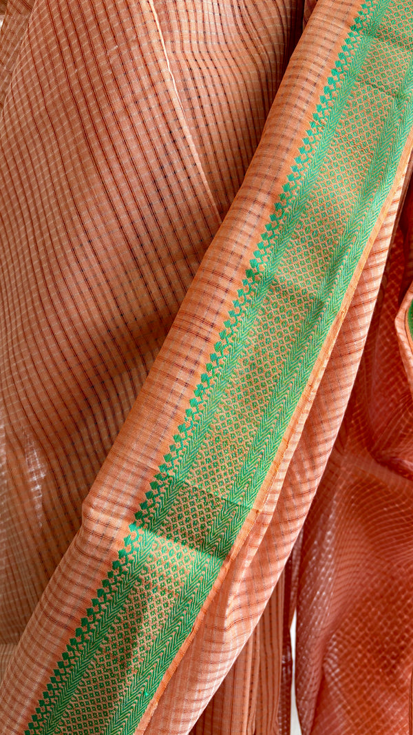 'NITYA SUMANGALI' Handwoven Mangalagiri Cotton Saree