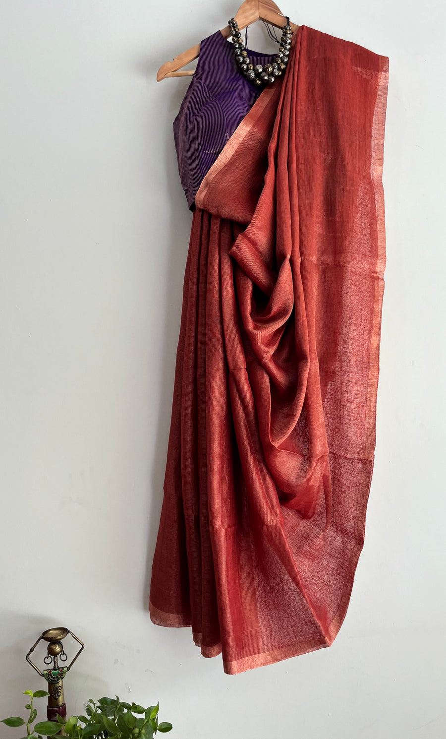 'RUSTIC ELEGANCE' Handwoven Silk Tissue Linen