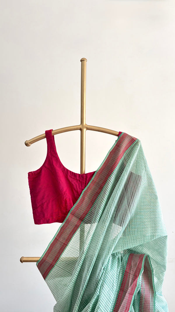 'SADAPHULI' Handwoven Mangalagiri Cotton Saree