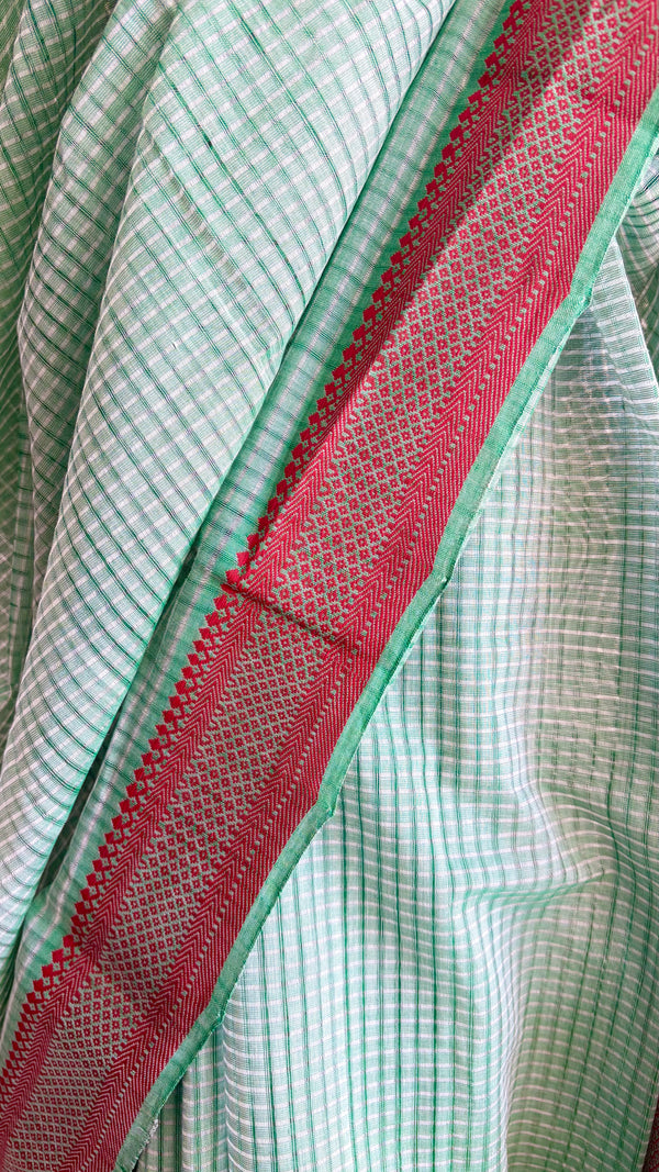 'SADAPHULI' Handwoven Mangalagiri Cotton Saree