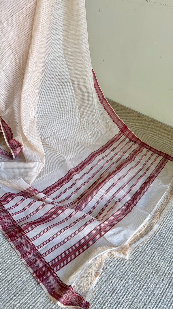 'BILLA GANNERU' Handwoven Mangalagiri Cotton Saree