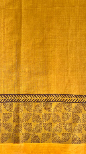 'SRENI : Ochre' Mangalagiri Cotton Saree