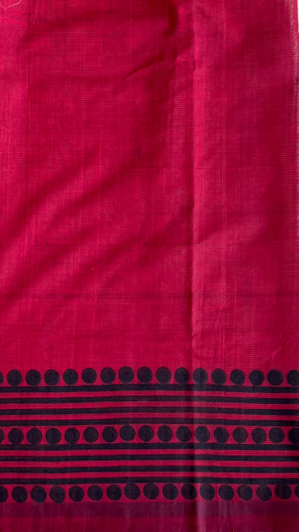 'VRITTA : Maroon' Mangalagiri Cotton Saree