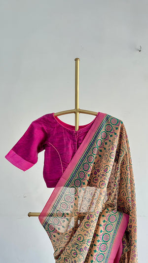 'ANANTA : Beige' Mangalagiri Cotton Saree