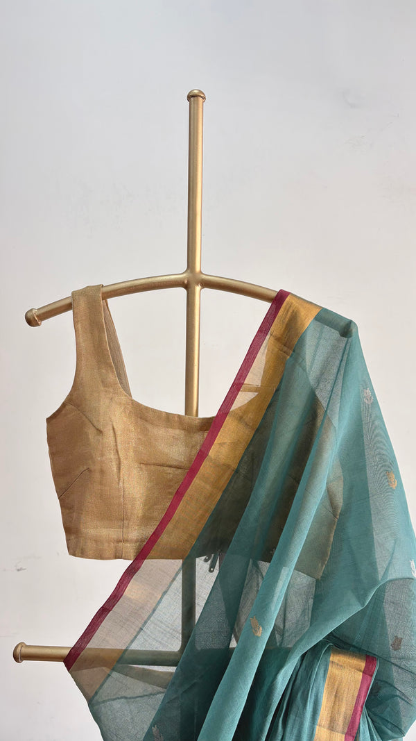 'PAVIKA:Cadet' Handwoven Venkatagiri Cotton Saree