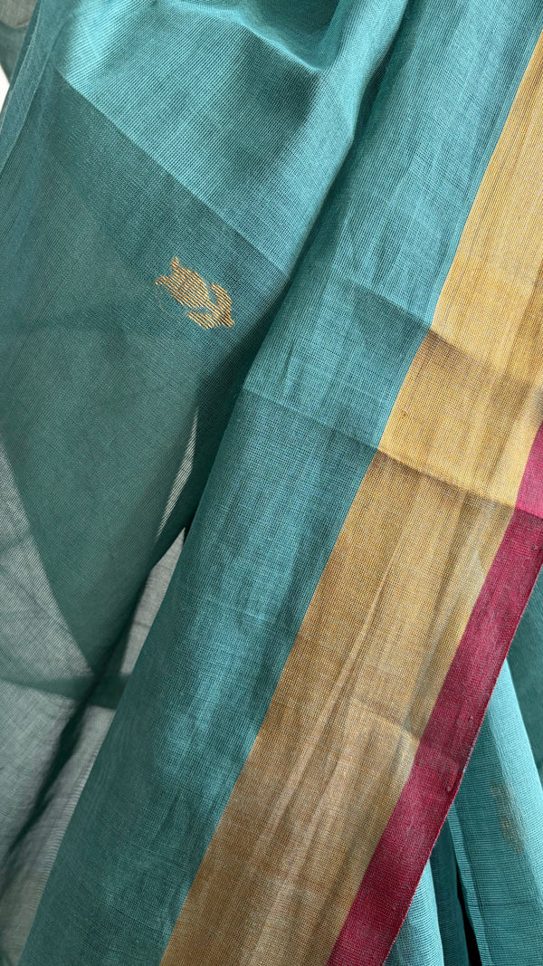 'PAVIKA:Cadet' Handwoven Venkatagiri Cotton Saree