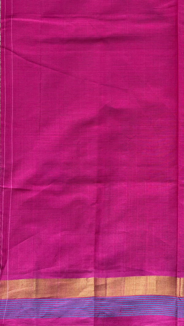 'ROMINI:Pink' Handwoven Venkatagiri Cotton Saree