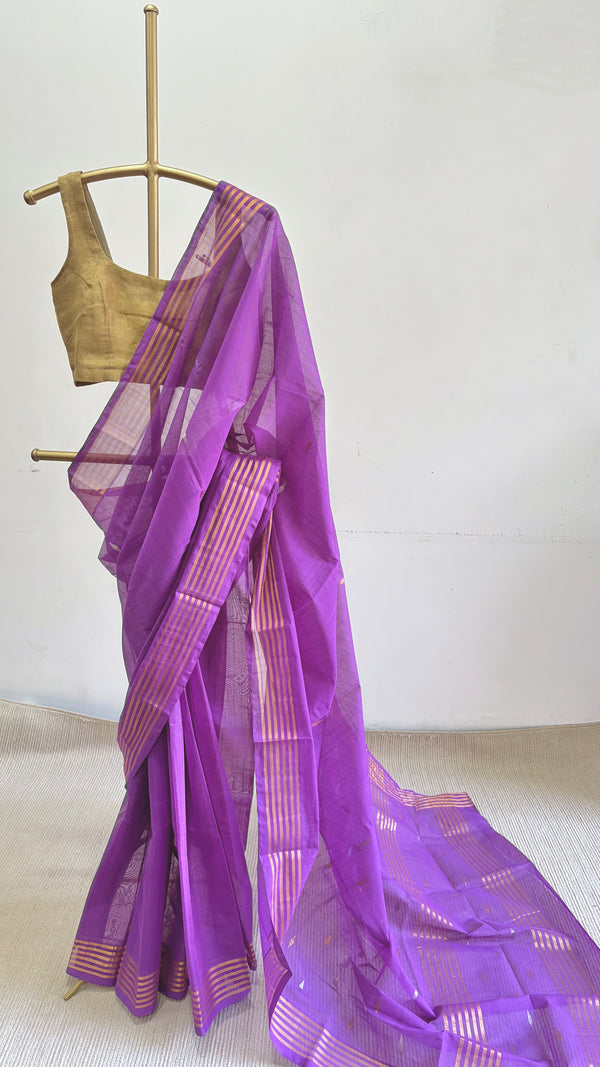 'BHARGAVI' Handwoven Venkatagiri Cotton Saree