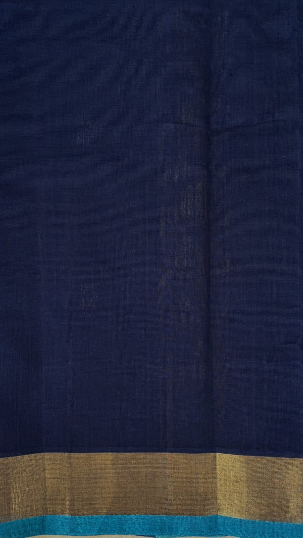 'PAVIKA:Blue' Handwoven Venkatagiri Cotton Saree