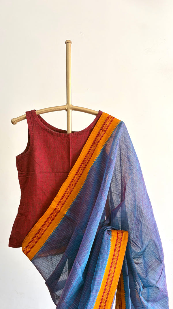 'DATURA' Handwoven Narayanpet Cotton Saree