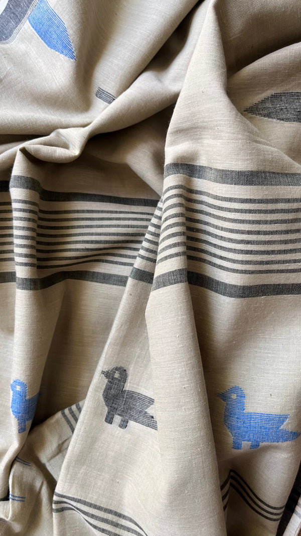 'PATISHAPTA' Handwoven Jamdani Cotton Saree