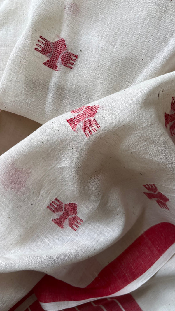 'CHOM CHOM' Handwoven Jamdani Cotton Saree
