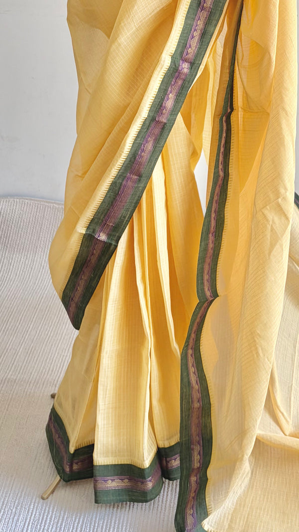 'CHAMPAKAM' Handwoven Narayanpet Cotton Saree