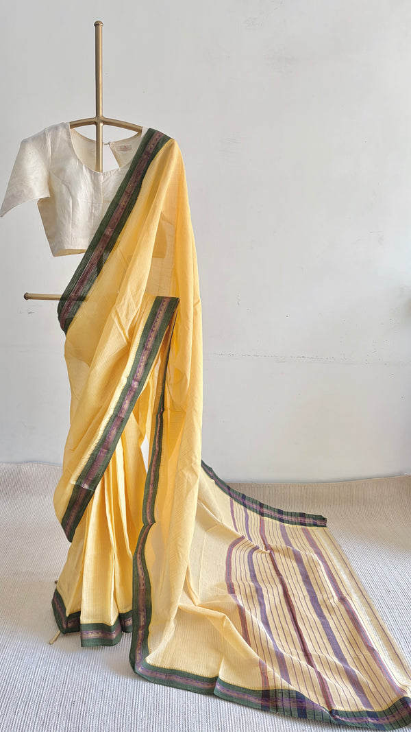 'CHAMPAKAM' Handwoven Narayanpet Cotton Saree