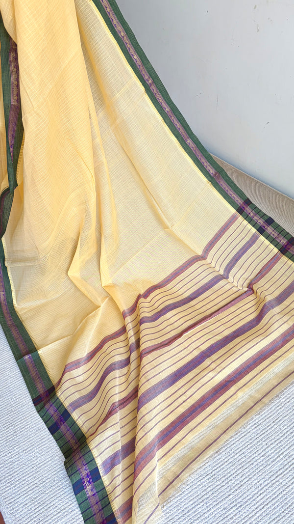 'CHAMPAKAM' Handwoven Narayanpet Cotton Saree