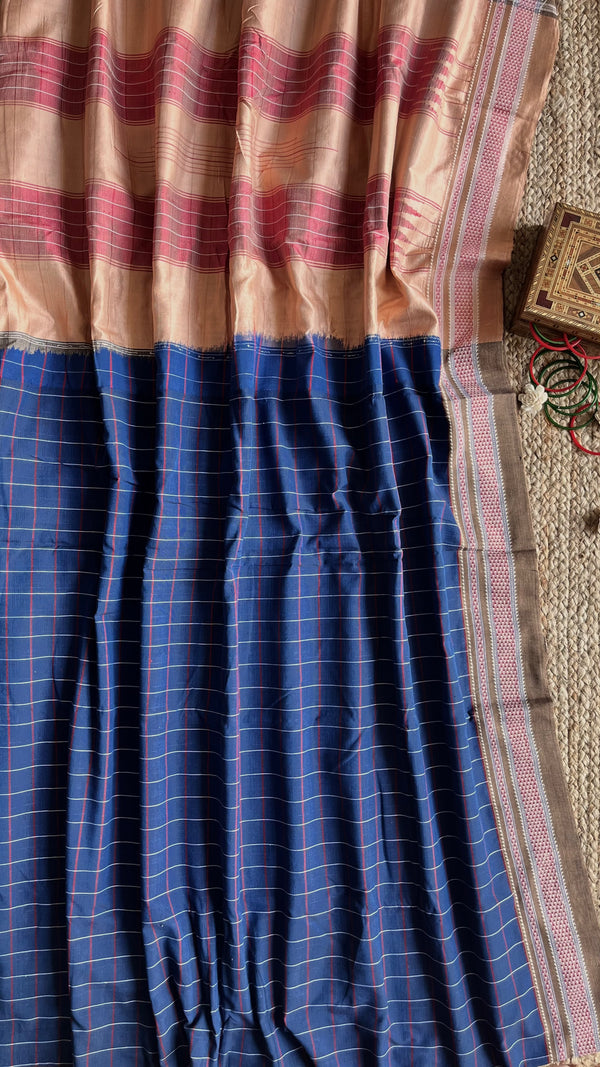 'ESHWARI' Handwoven Silk- Pallu Ilkal Saree