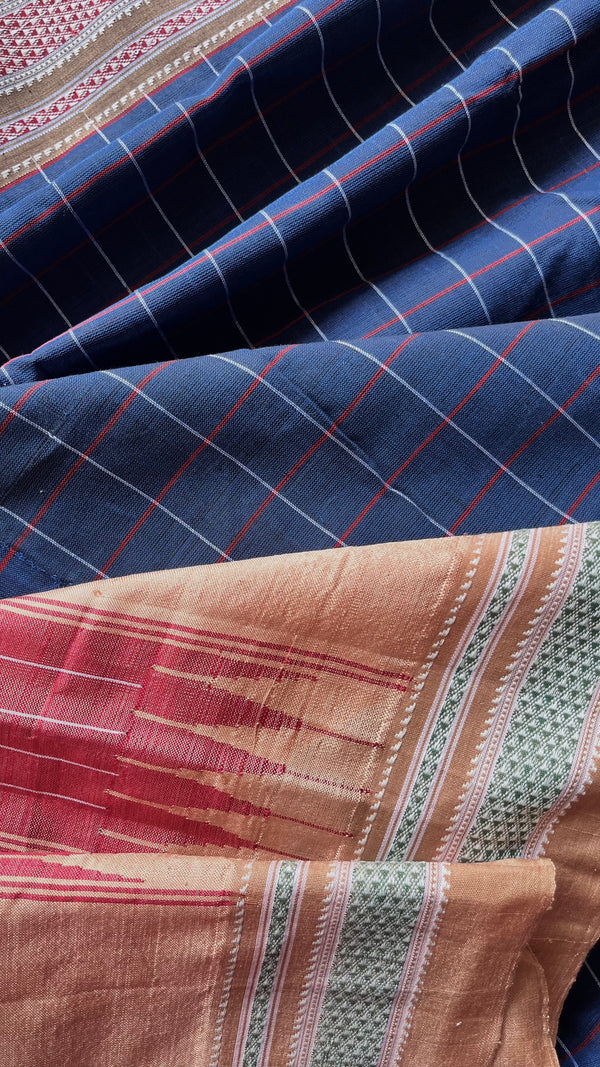 'ESHWARI' Handwoven Silk- Pallu Ilkal Saree