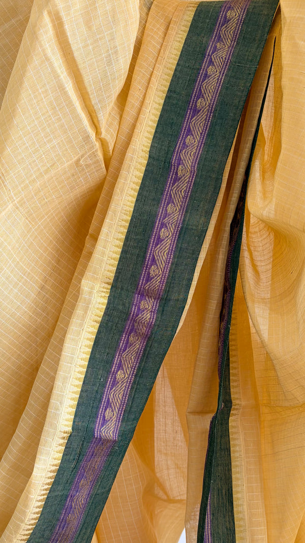 'CHAMPAKAM' Handwoven Narayanpet Cotton Saree
