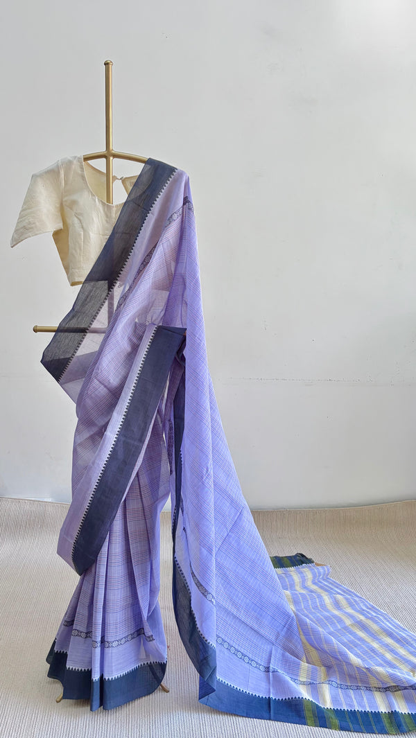 'KUMKUMA PUVVU' Handwoven Narayanpet Cotton Saree