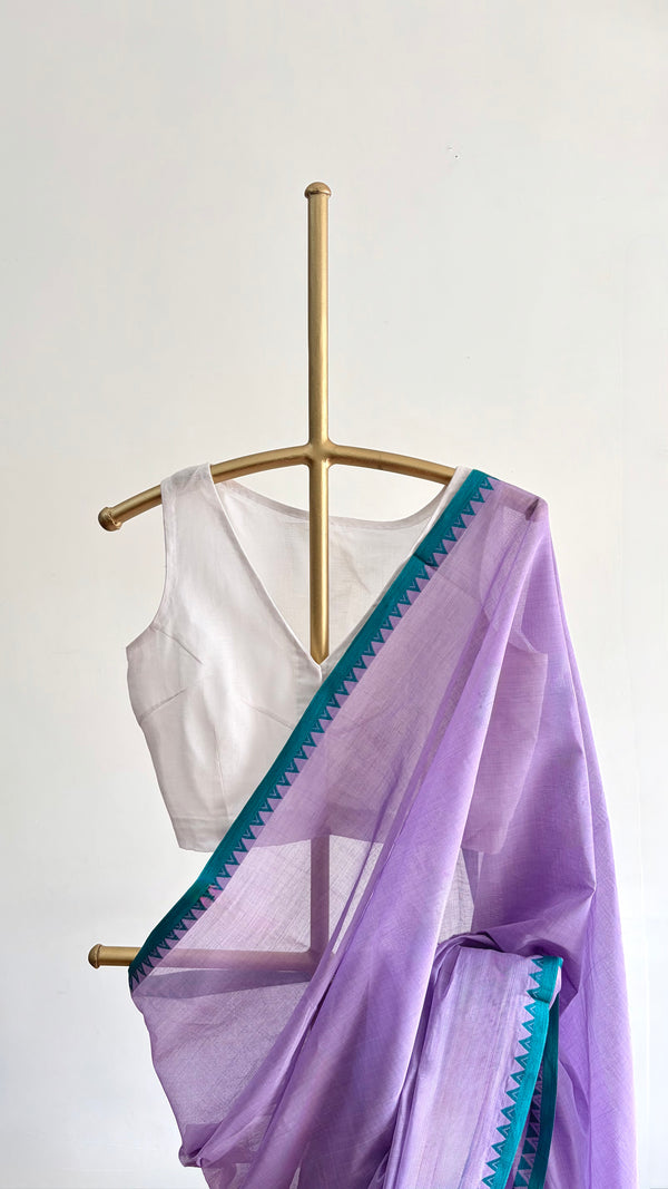 'ANAYA: Lavender' Handwoven Begumpuri Cotton Saree