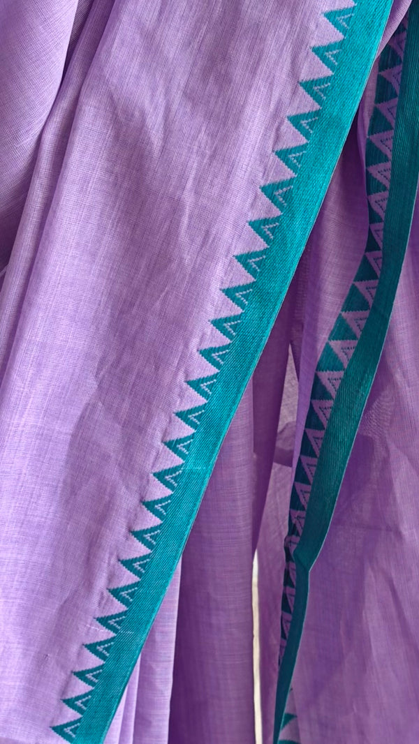 'ANAYA: Lavender' Handwoven Begumpuri Cotton Saree